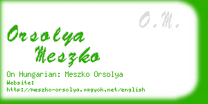 orsolya meszko business card